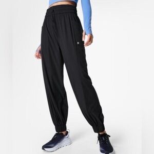 Sweaty Betty Black Circuit High-Waist Workout Joggers Women's Medium